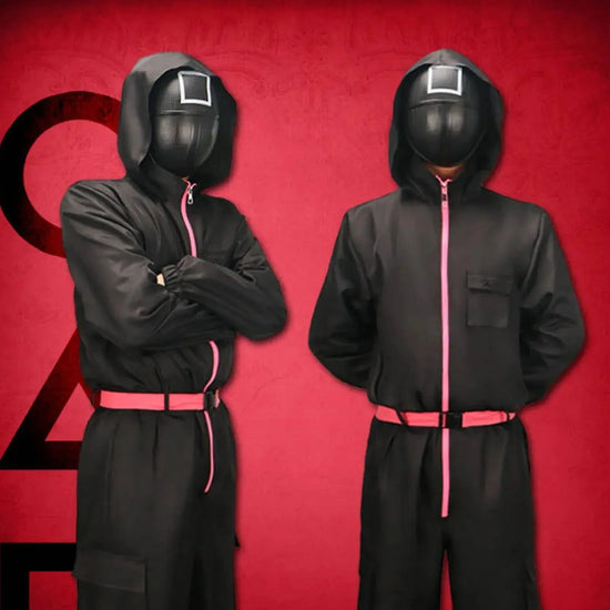 Hot SquidGame Jumpsuit Dark Theme  Korean Cosplay Party Outfits Props Role Play Classic Costume Belt Full Set Without Mask SS69