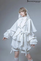 Hunting Rabbit White Moonlight Edition Retro Cool Ouji Lolita Jacket /Short Pants/Trousers Set by Princess Chronicles - SS69