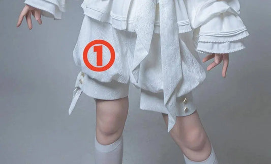 Hunting Rabbit White Moonlight Edition Retro Cool Ouji Lolita Jacket /Short Pants/Trousers Set by Princess Chronicles - SS69