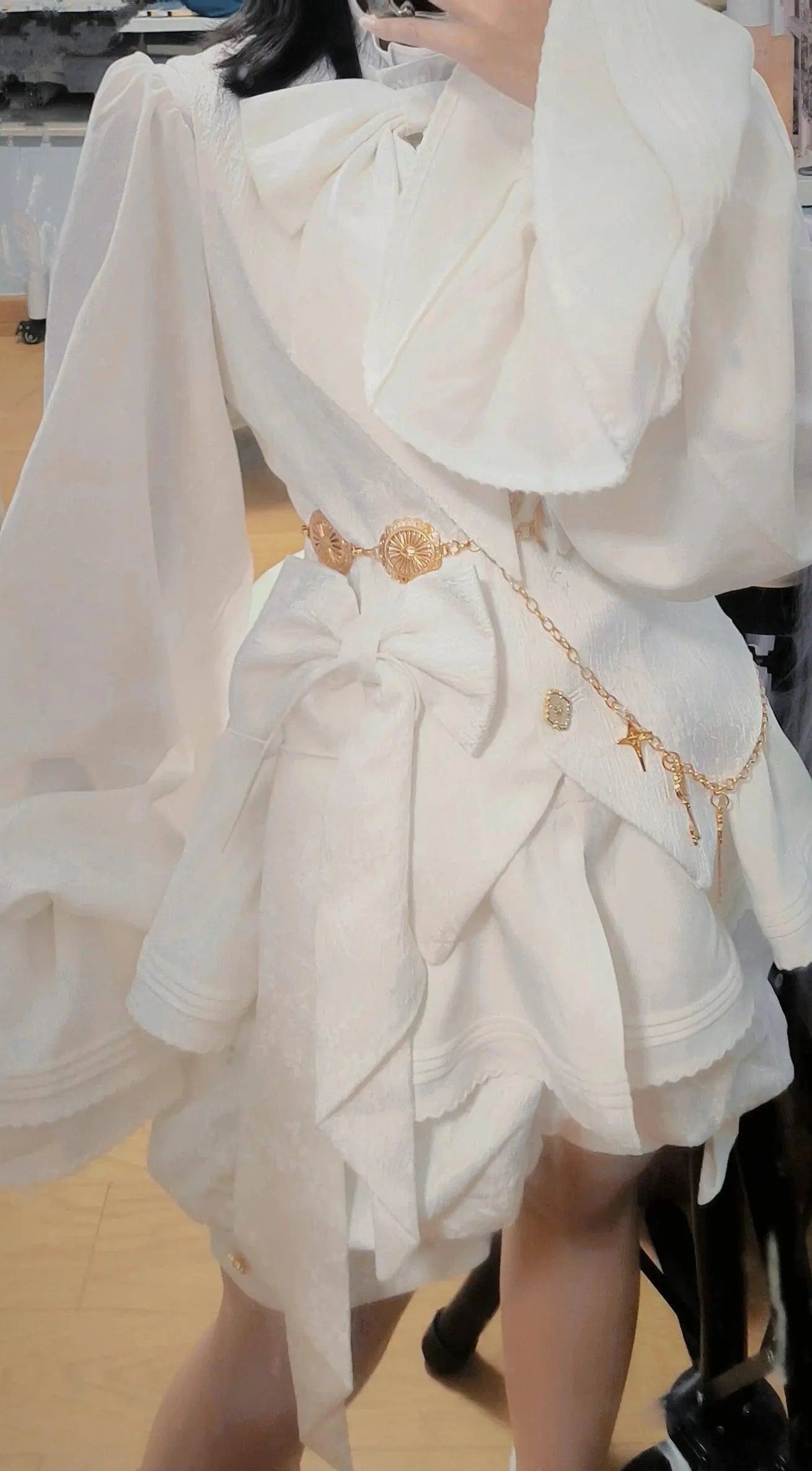 Hunting Rabbit White Moonlight Edition Retro Cool Ouji Lolita Jacket /Short Pants/Trousers Set by Princess Chronicles - SS69