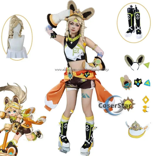 IN STOCK Kachina Cosplay Costume Game Genshin Impact Kachina Cosplay Outfit Costume Full Set Anime Carnival Comic Con Prop SS69