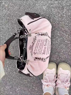 JIAERDI Vintage Letter Y2k Handbag Women Gothic Large Capacity Casual Crossbody Bag Purse Female Harajuku Aesthetic The Tote Bag SS69