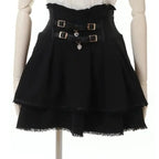 Japan Style High Waist Pleated Mini Skirts Bow Knot Design Mini Skirts Kawaii Slim Fit A-line Skirts Pink Lace Skirts For Women SS69