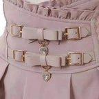 Japan Style High Waist Pleated Mini Skirts Bow Knot Design Mini Skirts Kawaii Slim Fit A-line Skirts Pink Lace Skirts For Women SS69