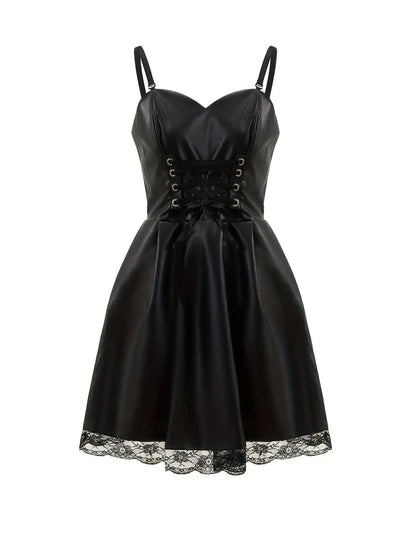 Japanese Anime Cosplay Dress, Lace Trim Goth Style Costume, Women's Clothing SS69