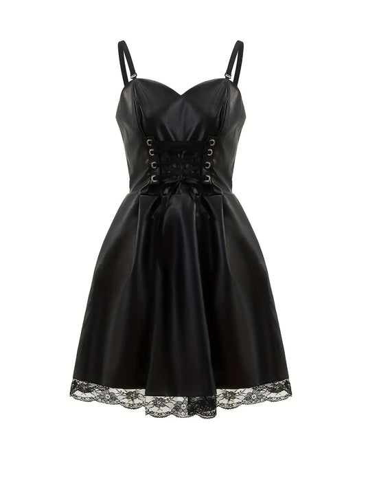 Japanese Anime Cosplay Dress, Lace Trim Goth Style Costume, Women's Clothing SS69