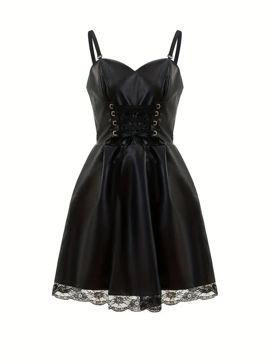 Japanese Anime Cosplay Dress, Lace Trim Goth Style Costume, Women's Clothing SS69