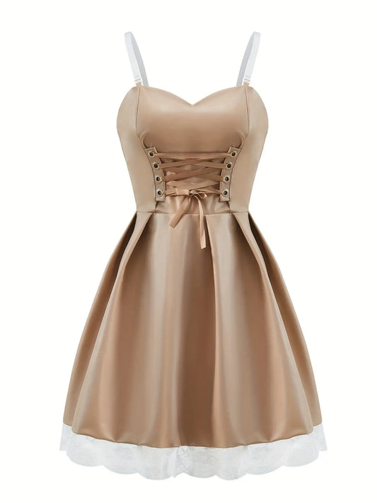 Japanese Anime Cosplay Dress, Lace Trim Goth Style Costume, Women's Clothing SS69