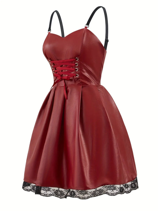 Japanese Anime Cosplay Dress, Lace Trim Goth Style Costume, Women's Clothing SS69