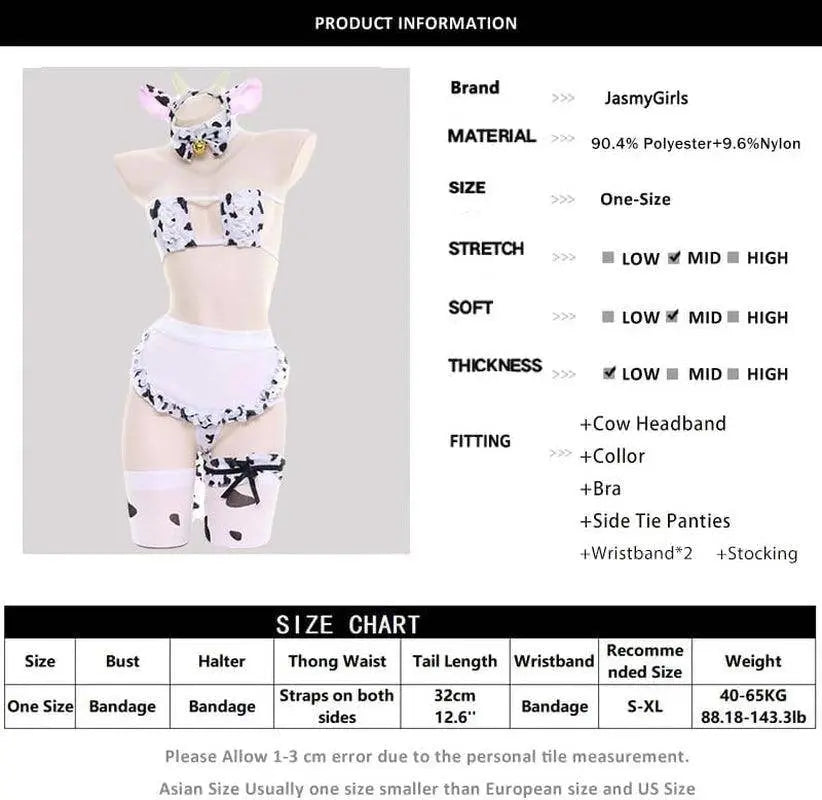 Jasmygirls Sexy Maid Cosplay | Kawaii Anime Bikini Set Mini Leopard - SS69