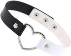 Jewelry Delle Ragazze Delle Donne Del Cuore Della Lega Choker Del Cuore Della Cavità Punk Collana Party Club Femminile Collare Collo Tailixing (Bianco + Nero) - SS69