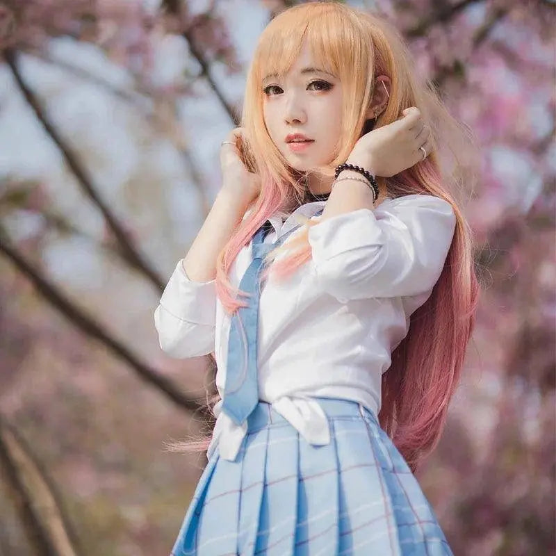 Kitagawa Marin Cosplay Anime My Dress Up Darling Kitagawa Marin Cosplay Costume Dresses School Uniform Wig Earrings Suit Girls - SS69