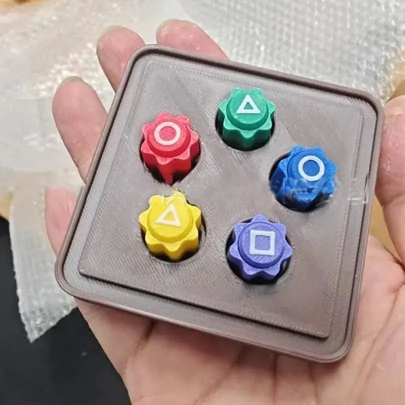 Korean Folk Game Set Traditional Play Gong-gi Stones Set Jebi Kicks Paeng-y Biseokchigi DDAKJI Set Squid Tossing Toy Party Game SS69