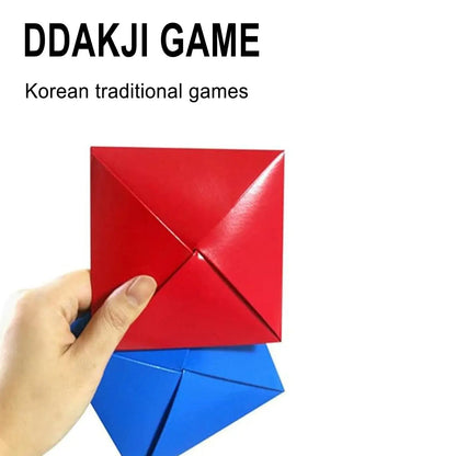Korean Folk Game Set Traditional Play Gong-gi Stones Set Jebi Kicks Paeng-y Biseokchigi DDAKJI Set Squid Tossing Toy Party Game SS69