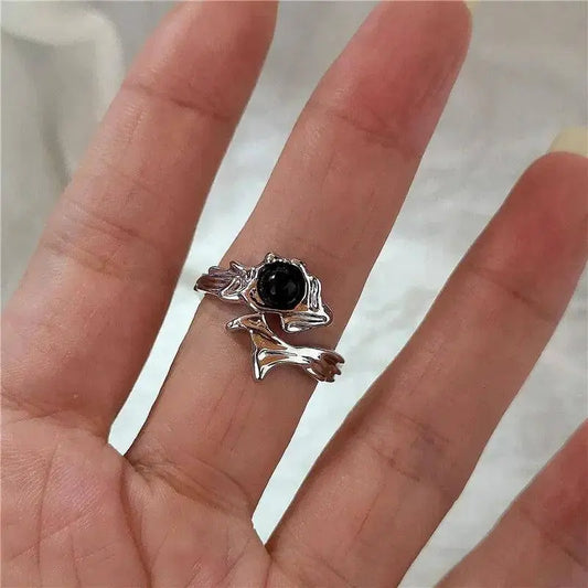 Kpop Goth Punk Vintage Aesthetic Geometric Irregular Star Silver Color Ring For Women Egirl Grunge Y2K EMO Jewelry Accessories SS69