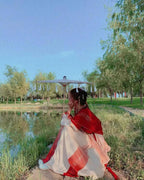 LED Chinese Japan Yarn Oiled Paper Silk Cloth Umbrella Costume Ancient Princess Umbrella Drama White Craft Umbrella Cosplay SS69