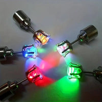 LED Flashing Color-Changing Earrings - Fashion Party Accessory, Glow in the Dark Cubic Zirconia Studs - SS69