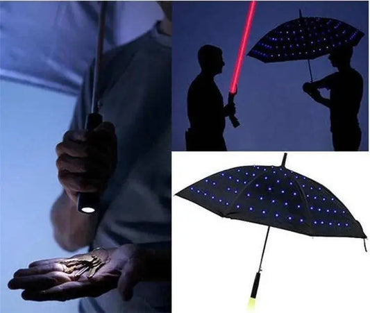 LED Flashlight Umbrella, Luminous Decorative Photography Umbrella, Stage Performance Decor, Lighted Umbrella SS69