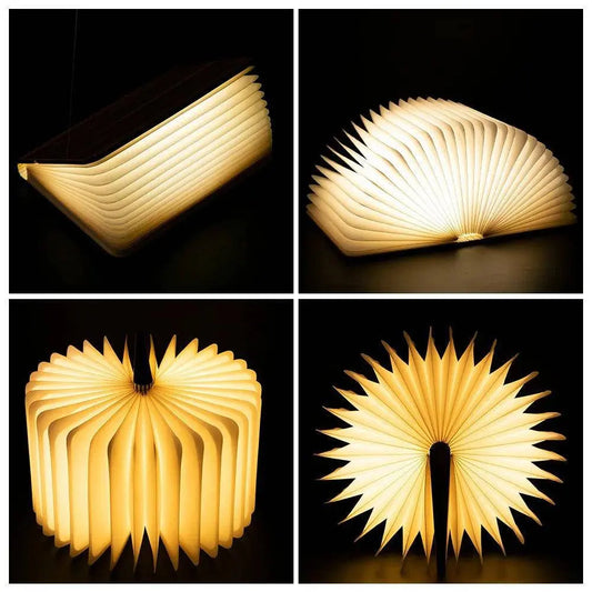LED Wooden Book Lamp Children Reading light USB Bedside Table Lamp 3 Color Bedroom Art Decor Night Light for Kids Birthday Gift SS69