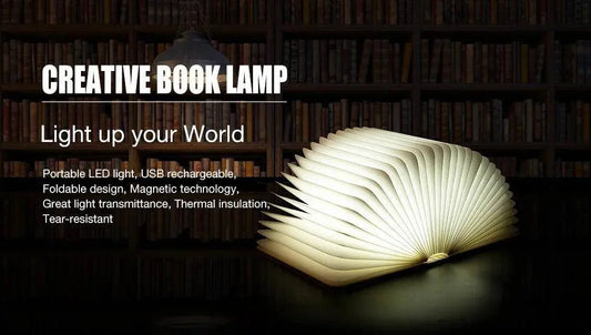 LED Wooden Book Lamp Children Reading light USB Bedside Table Lamp 3 Color Bedroom Art Decor Night Light for Kids Birthday Gift SS69