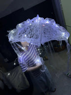LED Yarn Silk Cloth Lace Decorative Umbrella Beach Parasol Princess Chinese Japan Umbrella Drama Craft Umbrella Cosplay - SS69