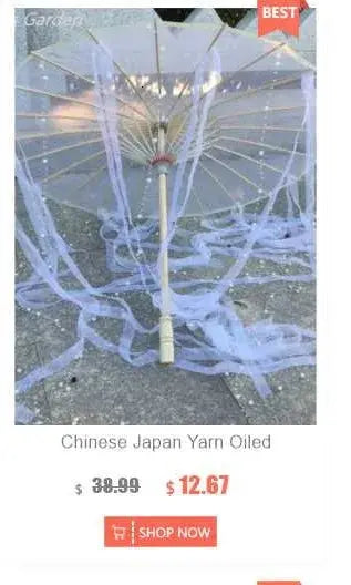 LED Yarn Silk Cloth Lace Decorative Umbrella Beach Parasol Princess Chinese Japan Umbrella Drama Craft Umbrella Cosplay SS69