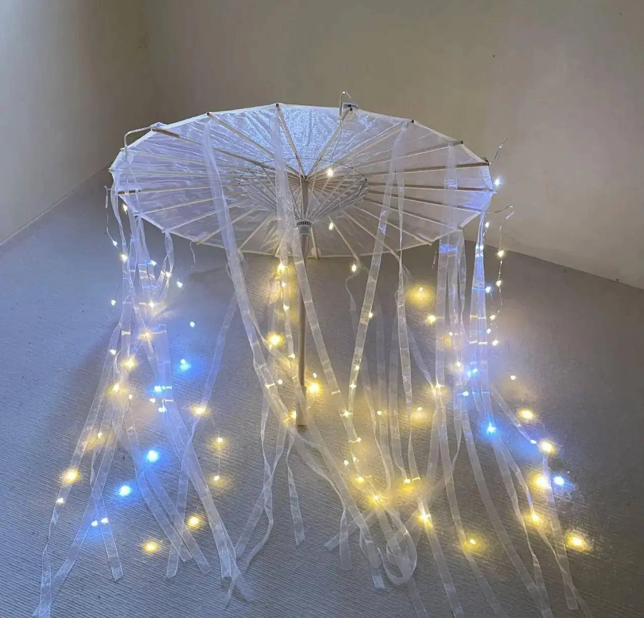 LED Yarn Silk Cloth Lace Decorative Umbrella Beach Parasol Princess Chinese Japan Umbrella Drama Craft Umbrella Cosplay SS69