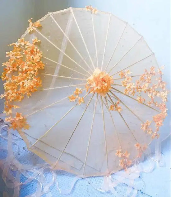 LED Yarn Silk Cloth Lace Decorative Umbrella Beach Parasol Princess Chinese Japan Umbrella Drama Craft Umbrella Cosplay SS69