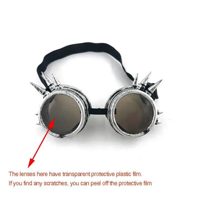 Light Up Led Steampunk Glasses Neon Music Concert Fluorescent Party Christmas Gifts Glowing Wire Gothic Round Frame Glasses - SS69