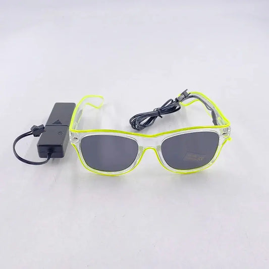 Light Up Led Steampunk Glasses Neon Music Concert Fluorescent Party Christmas Gifts Glowing Wire Gothic Round Frame Glasses SS69