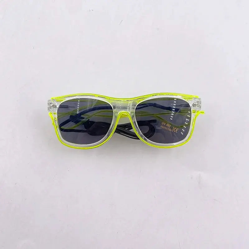 Light Up Led Steampunk Glasses Neon Music Concert Fluorescent Party Christmas Gifts Glowing Wire Gothic Round Frame Glasses SS69