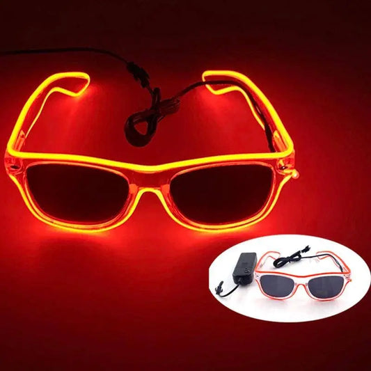Light Up Led Steampunk Glasses Neon Music Concert Fluorescent Party Christmas Gifts Glowing Wire Gothic Round Frame Glasses SS69