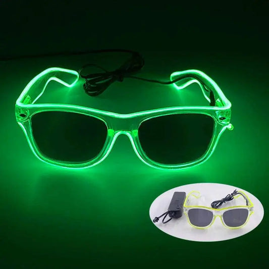 Light Up Led Steampunk Glasses Neon Music Concert Fluorescent Party Christmas Gifts Glowing Wire Gothic Round Frame Glasses SS69