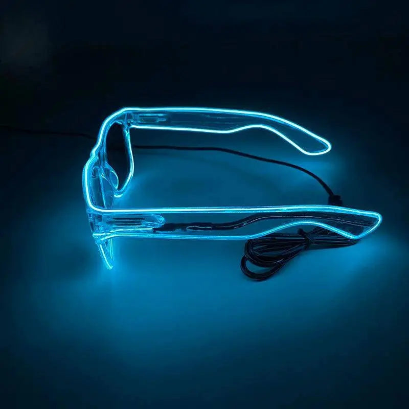 Light Up Led Steampunk Glasses Neon Music Concert Fluorescent Party Christmas Gifts Glowing Wire Gothic Round Frame Glasses SS69
