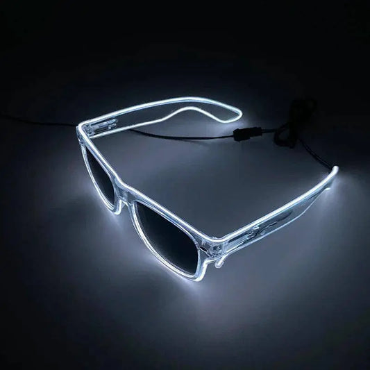 Light Up Led Steampunk Glasses Neon Music Concert Fluorescent Party Christmas Gifts Glowing Wire Gothic Round Frame Glasses SS69