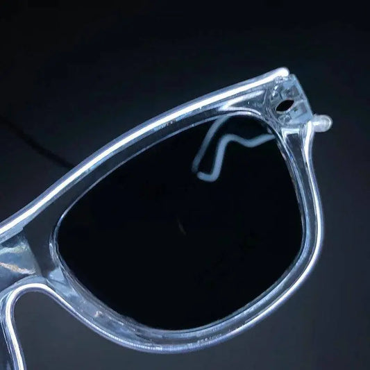 Light Up Led Steampunk Glasses Neon Music Concert Fluorescent Party Christmas Gifts Glowing Wire Gothic Round Frame Glasses SS69