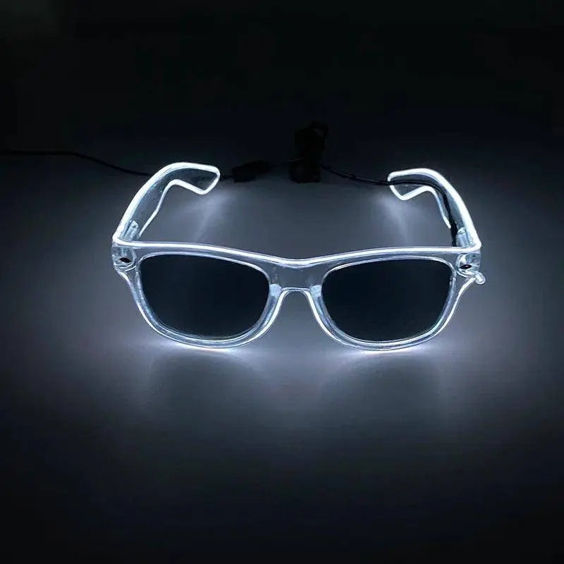 Light Up Led Steampunk Glasses Neon Music Concert Fluorescent Party Christmas Gifts Glowing Wire Gothic Round Frame Glasses SS69