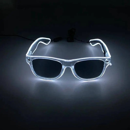 Light Up Led Steampunk Glasses Neon Music Concert Fluorescent Party Christmas Gifts Glowing Wire Gothic Round Frame Glasses SS69