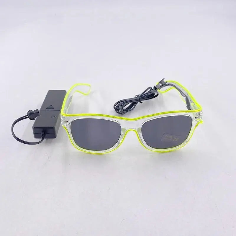 Light Up Led Steampunk Glasses Neon Music Concert Fluorescent Party Christmas Gifts Glowing Wire Gothic Round Frame Glasses SS69