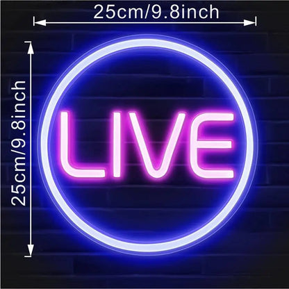 Light Up Your Streams: 1pc LIVE Neon Sign - Perfect For Twitch, Tiktok, Streamers/Gamers! - SS69