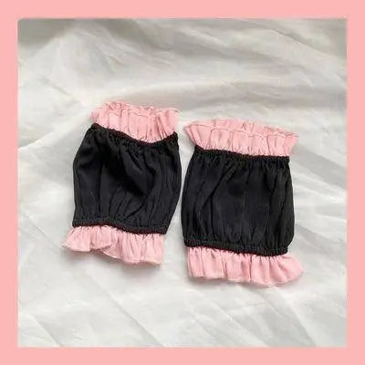 Lolita Girls Sweet Tank Top And Skirt 2-piece set High Waist Ruffles Bow Pleated Skirt Harajuku Cute Cake Mini Skirts - SS69