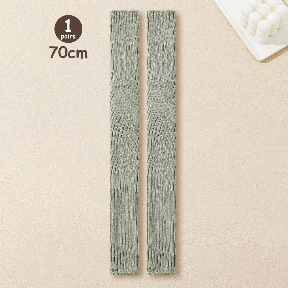 Lolita Leg Warmers Women Long Socks Knitted Warm Foot Cover White Arm Warmer Ladies Autumn Winter Crochet Socks Boot Cuffs - SS69