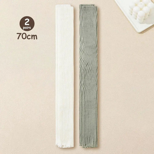 Lolita Leg Warmers Women Long Socks Knitted Warm Foot Cover White Arm Warmer Ladies Autumn Winter Crochet Socks Boot Cuffs - SS69