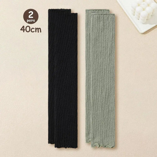Lolita Leg Warmers Women Long Socks Knitted Warm Foot Cover White Arm Warmer Ladies Autumn Winter Crochet Socks Boot Cuffs - SS69
