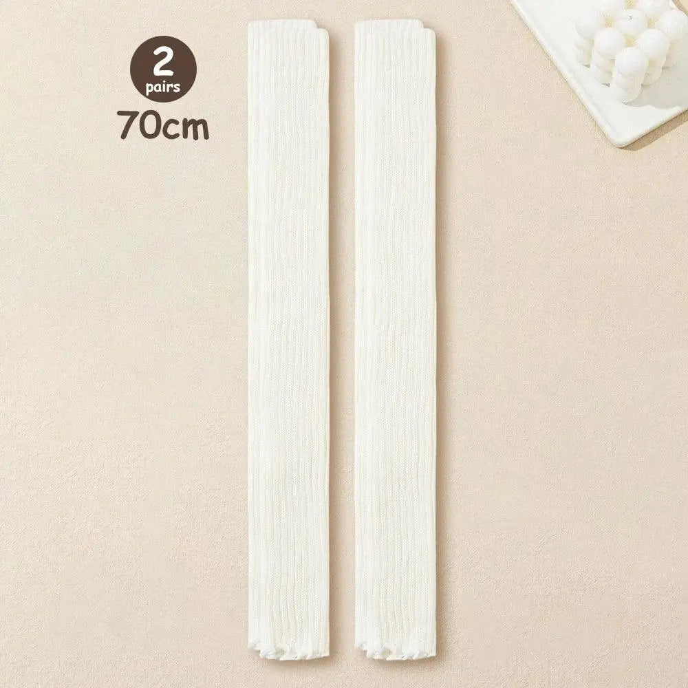 Lolita Leg Warmers Women Long Socks Knitted Warm Foot Cover White Arm Warmer Ladies Autumn Winter Crochet Socks Boot Cuffs - SS69