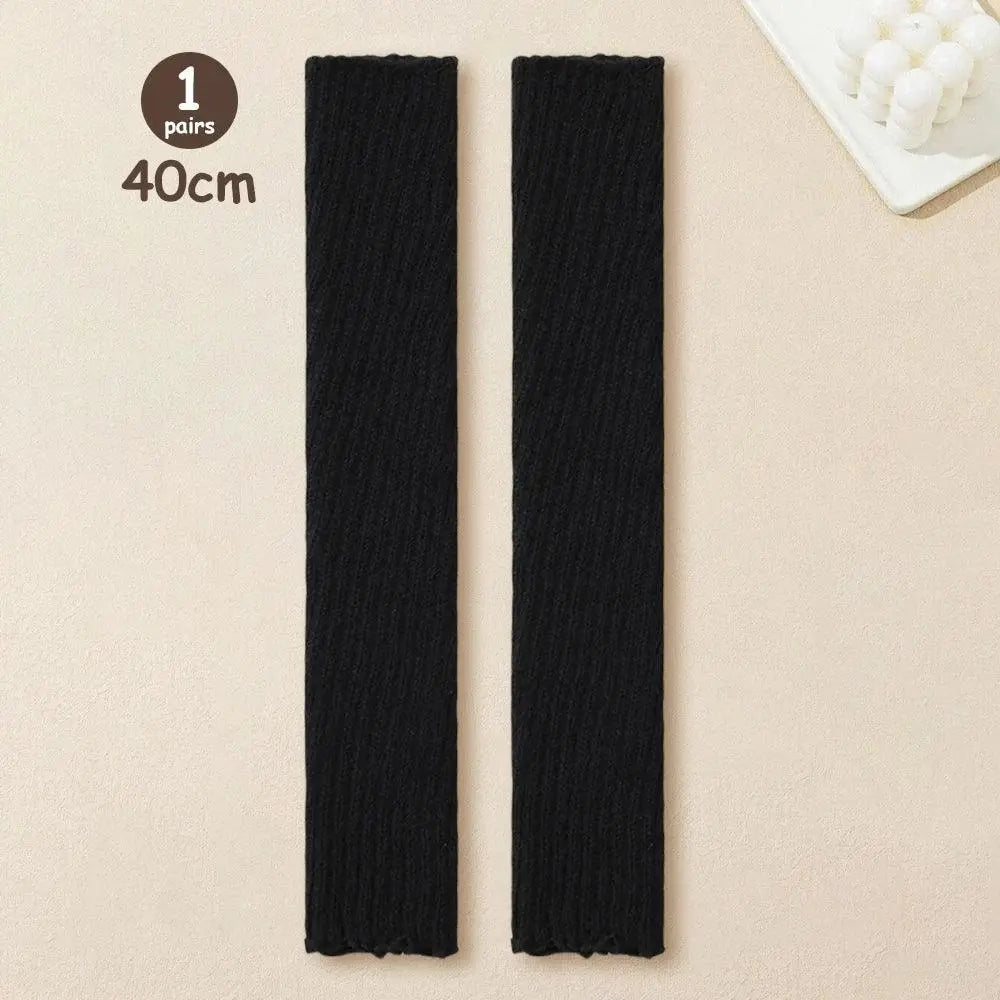 Lolita Leg Warmers Women Long Socks Knitted Warm Foot Cover White Arm Warmer Ladies Autumn Winter Crochet Socks Boot Cuffs - SS69
