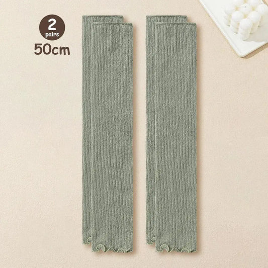 Lolita Leg Warmers Women Long Socks Knitted Warm Foot Cover White Arm Warmer Ladies Autumn Winter Crochet Socks Boot Cuffs - SS69