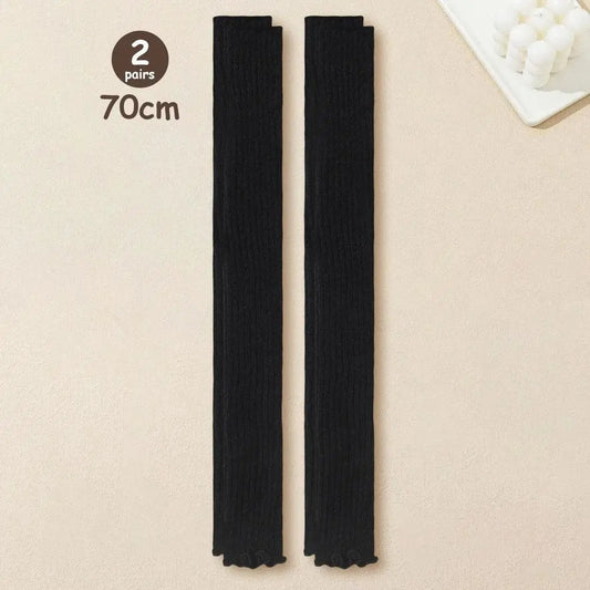 Lolita Leg Warmers Women Long Socks Knitted Warm Foot Cover White Arm Warmer Ladies Autumn Winter Crochet Socks Boot Cuffs - SS69