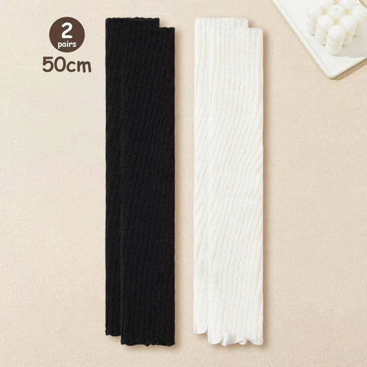 Lolita Leg Warmers Women Long Socks Knitted Warm Foot Cover White Arm Warmer Ladies Autumn Winter Crochet Socks Boot Cuffs SS69 19.69 2 Pairs 12 / One Size