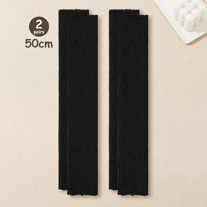 Lolita Leg Warmers Women Long Socks Knitted Warm Foot Cover White Arm Warmer Ladies Autumn Winter Crochet Socks Boot Cuffs SS69 20.69 2 Pairs 19 / One Size